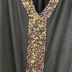 Studio Y Tops - Studio y jeweled flowing tank top Studio Y Tops - Studio y jeweled flowing tank top